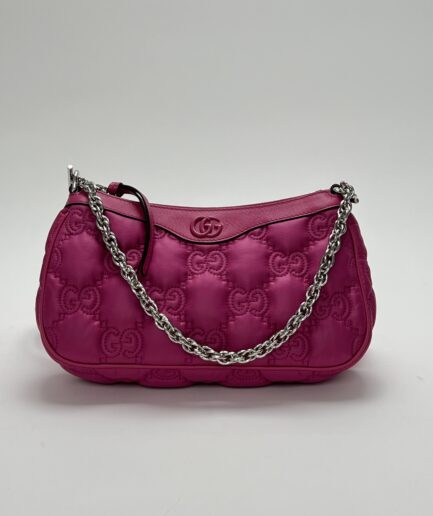 Gucci GG Matelassé Nylon Fucsia borsa luxury