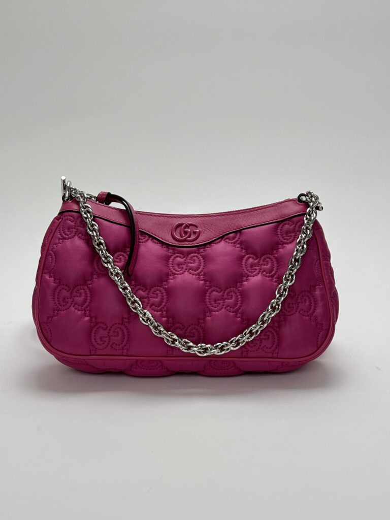 Gucci GG Matelassé Nylon Fucsia borsa luxury