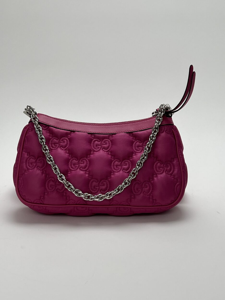 retro tessuto Gucci GG Matelassé Nylon Fucsia