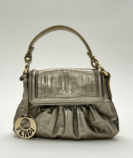 Fendi Mini Chef Vintage pelle FF dorata metalleria