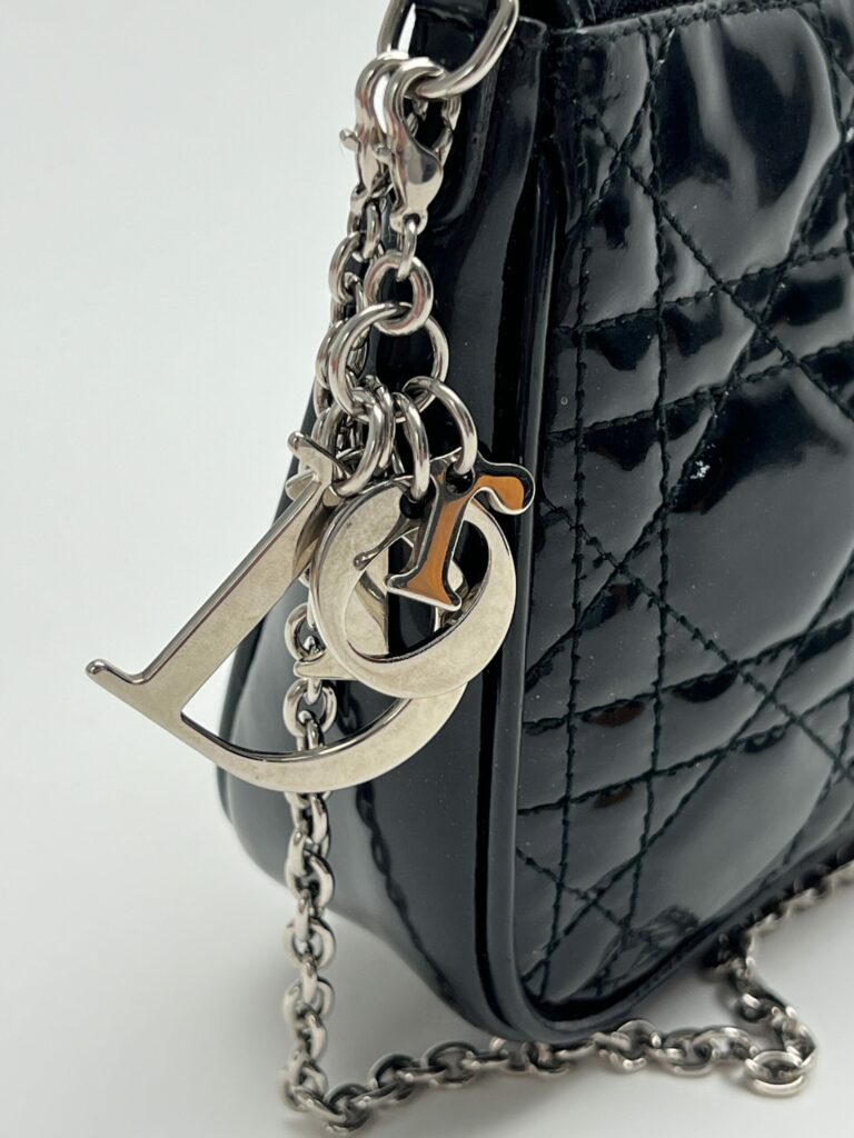 Dior Lady Dior Pochette 2009 pelle verniciata nera