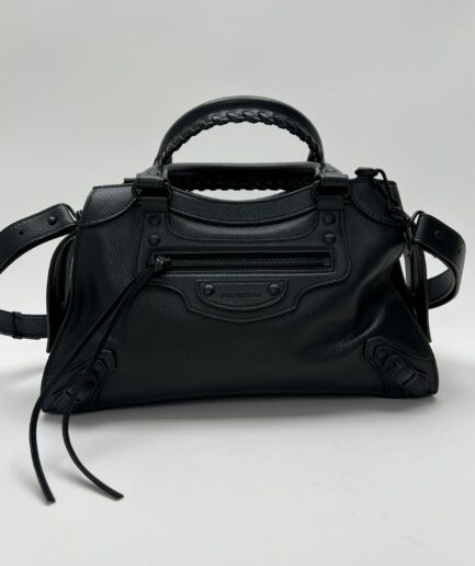 Balenciaga Neo Classic City borsa nera pelle martellata