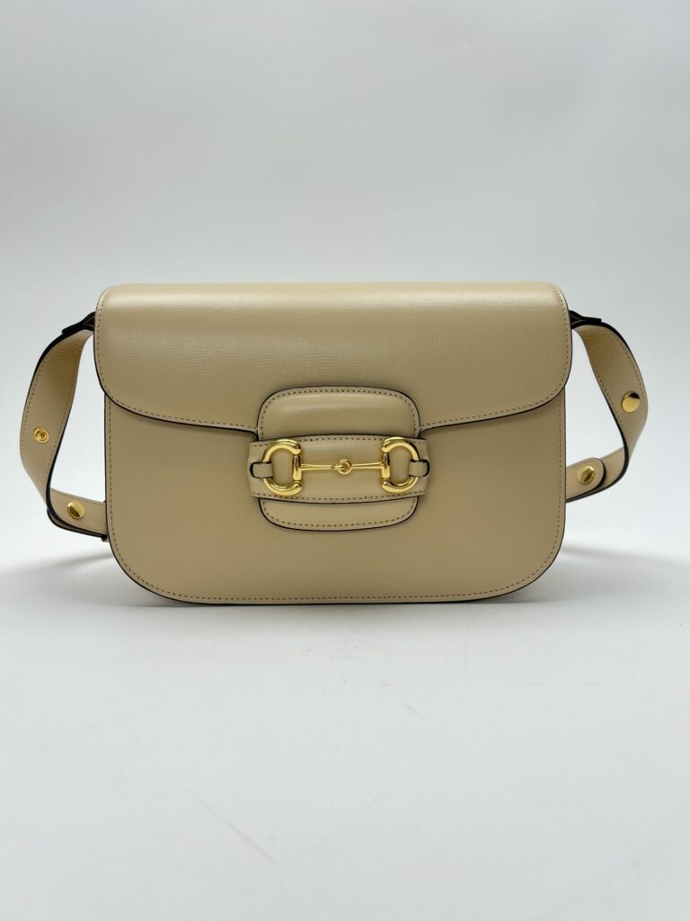 Gucci Horsebit 1955 Media borsa beige