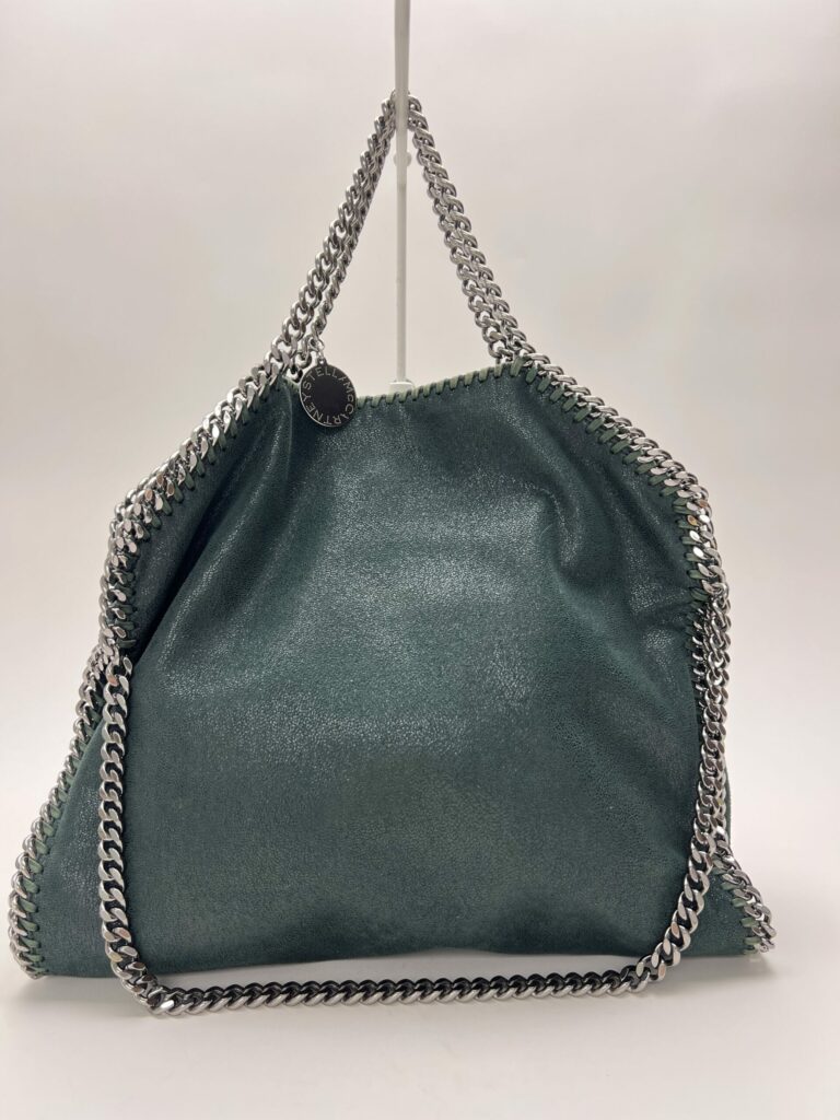 Stella McCartney Falabella Tote Verde con catena argentata