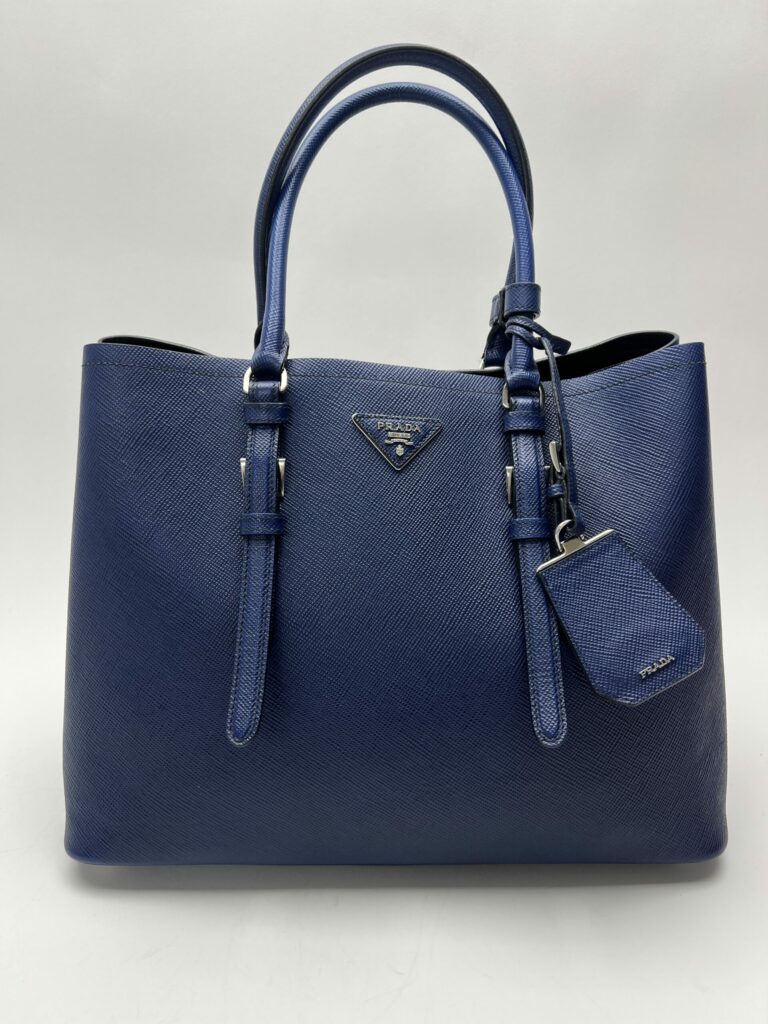 Prada Double Saffiano Blu borsa luxury