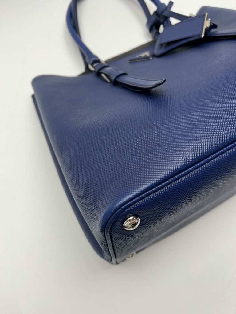 angolo 2 Prada Double Saffiano Blu
