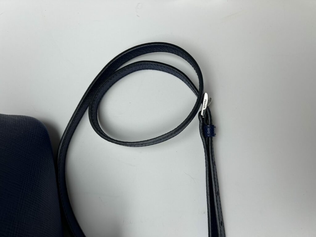 accessori Prada Double Saffiano Blu