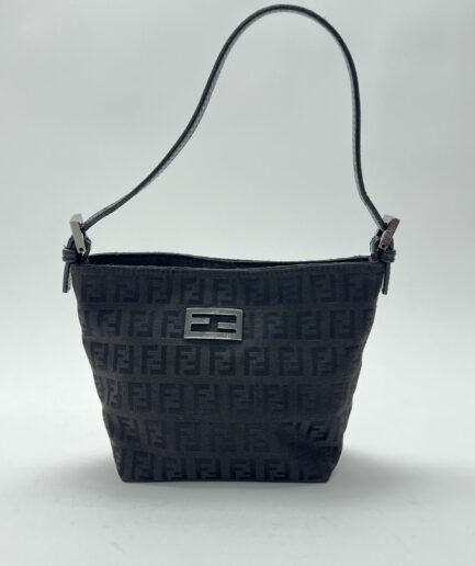 Fendi Pochette Vintage tessuto FF marrone testa di moro